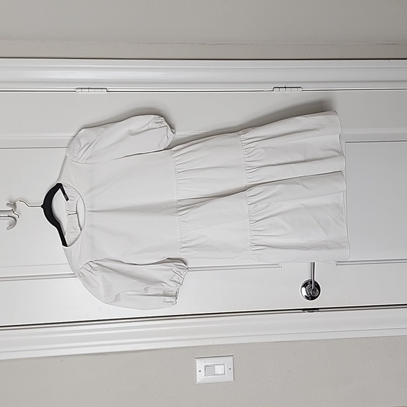 Zara Dresses & Skirts - Zara White Open Back Ruffle Dress, Size Small S